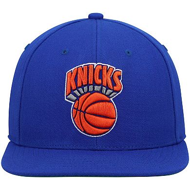 Men's Mitchell & Ness Blue New York Knicks Hardwood Classics Team Ground 2.0 Snapback Hat