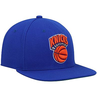 Men's Mitchell & Ness Blue New York Knicks Hardwood Classics Team Ground 2.0 Snapback Hat