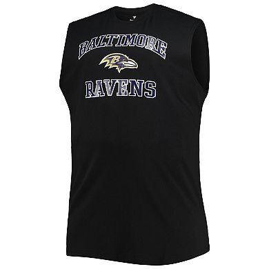 Men's Black Baltimore Ravens Big & Tall Muscle Tank Top