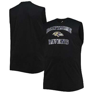 Men's Black Baltimore Ravens Big & Tall Muscle Tank Top