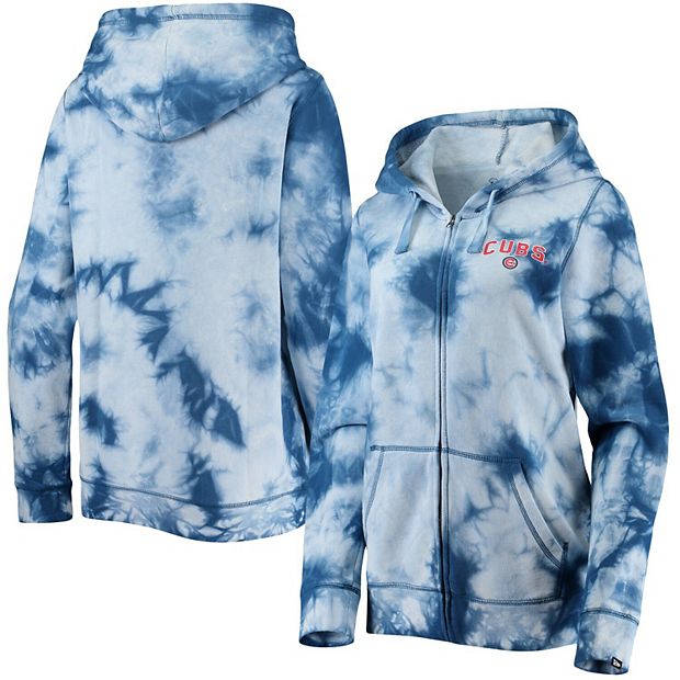 Women's New Era Royal Chicago Cubs Tie-Dye Long Sleeve T-Shirt