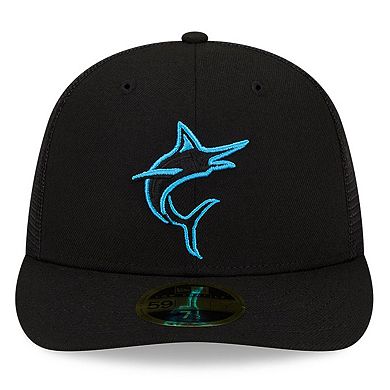 Men's New Era Black Miami Marlins 2022 Batting Practice Low Profile 59FIFTY Fitted Hat