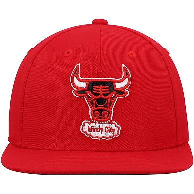 Men's Mitchell & Ness Red Chicago Bulls Hardwood Classics Team Ground 2.0 Snapback Hat