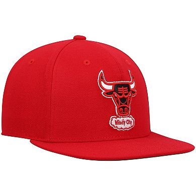 Men's Mitchell & Ness Red Chicago Bulls Hardwood Classics Team Ground 2.0 Snapback Hat