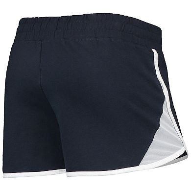 Women's New Era Navy Washington Nationals Stretch French Terry Shorts