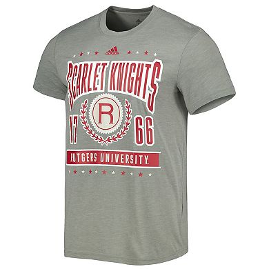 Men's adidas Heathered Charcoal Rutgers Scarlet Knights 1X National Champions Reminisce T-Shirt