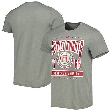 Men's adidas Heathered Charcoal Rutgers Scarlet Knights 1X National Champions Reminisce T-Shirt