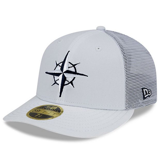 Men's New Era Seattle Mariners Black & White Low Profile 59FIFTY Fitted Hat