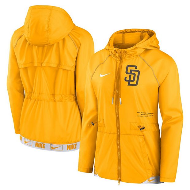 Women's Nike Gold San Diego Padres Statement Full-Zip Hoodie Jacket