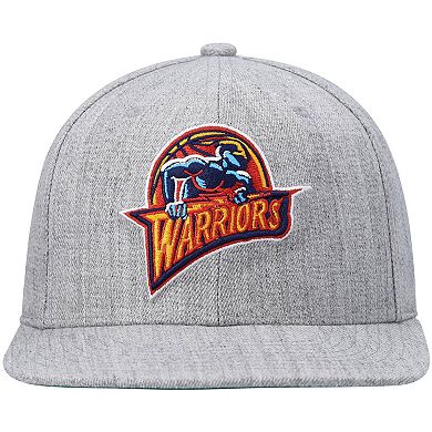 Men's Mitchell & Ness Heathered Gray Golden State Warriors Hardwood Classics Team 2.0 Snapback Hat