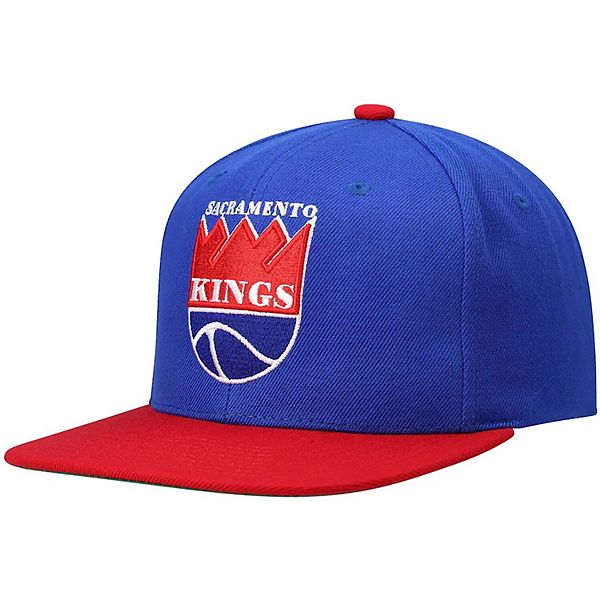 Sacramento Kings Snapback Hat Cap by Mitchell and Ness Black Red Spell Out  New