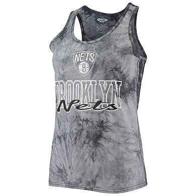 Women's Concepts Sport Charcoal Brooklyn Nets Billboard Racerback Tank Top & Shorts Sleep Set