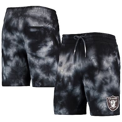 Men's New Era Black Las Vegas Raiders Tie-Dye Shorts
