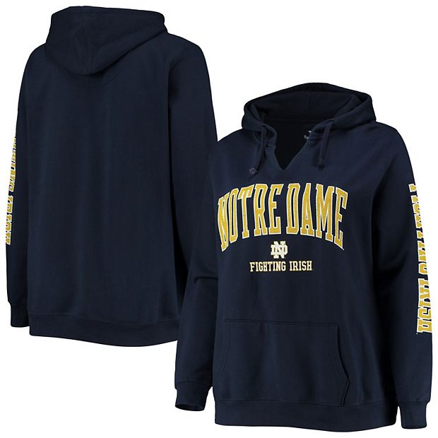 Women s Navy Notre Dame Fighting Irish Plus Size Arch Logo Campus