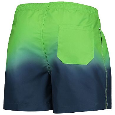 Men's FOCO College Navy Seattle Seahawks Dip-Dye Swim Shorts