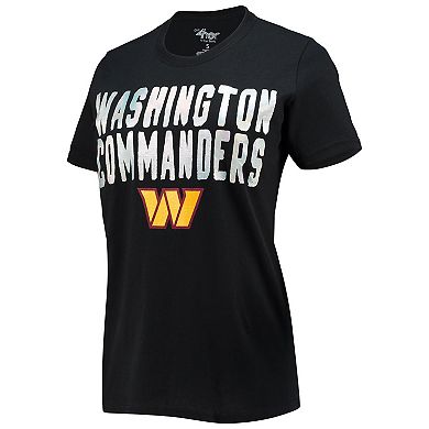 Women's G-III 4Her by Carl Banks Black Washington Commanders Endzone T-Shirt