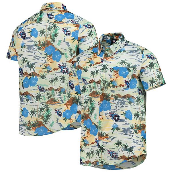 FOCO Chicago Bears NFL Mens Long Sleeve Floral Button Up Shirt - L