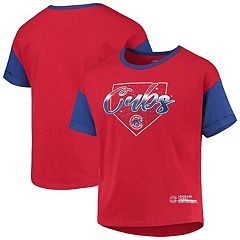Chicago Cubs Shirt Youth 14/16 Genuine MLB Baseball V-Neck Short Sleeve Tee  NWOT