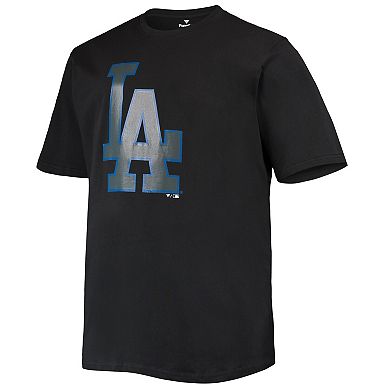 Men's Fanatics Branded Clayton Kershaw Black Los Angeles Dodgers Big & Tall Logo T-Shirt