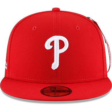 Men's New Era x Alpha Industries Red Philadelphia Phillies 59FIFTY ...