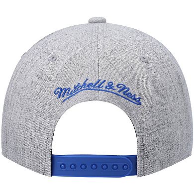Men's Mitchell & Ness Heathered Gray Los Angeles Lakers Hardwood Classics Team 2.0 Snapback Hat