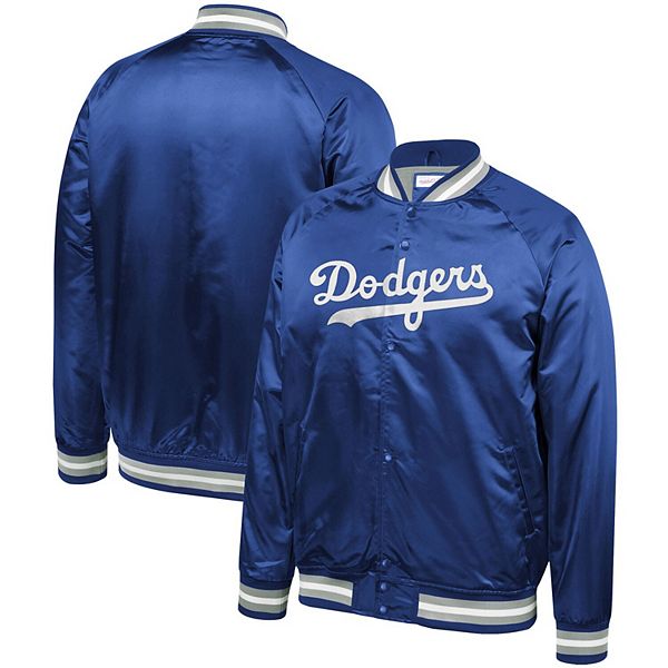 Los Angeles Dodgers Mens Jacket Mitchell & Ness Light Satin White