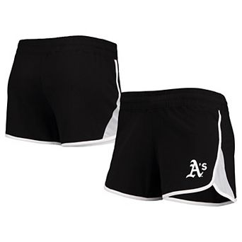 Women's New Era Black Oakland Athletics Stretch French Terry Shorts