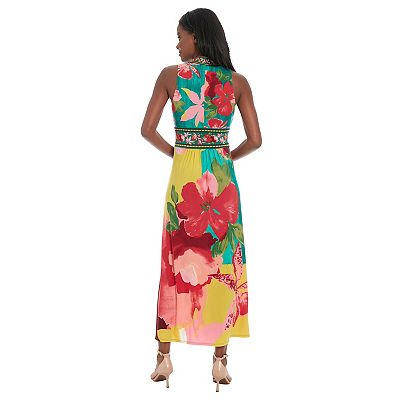 London Times Women's V-Neck Sleeveless MAXI, 6