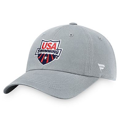 Men's Fanatics Branded Gray USA Swimming Adjustable Hat