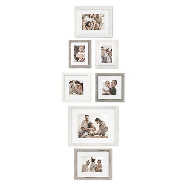 Belle Maison 7-piece Gallery Frames Set - White And Gray