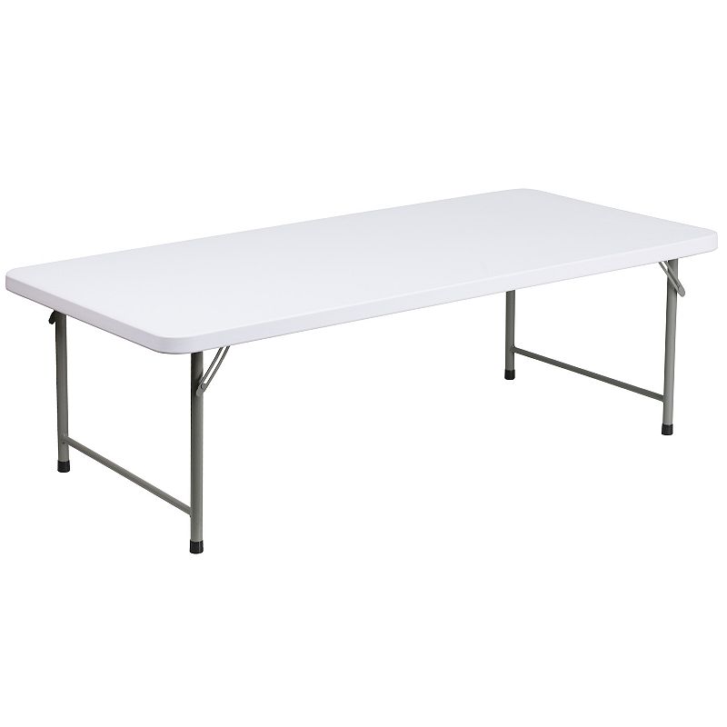 54646437 Kids Flash Furniture 4.5-ft. Folding Table, White sku 54646437