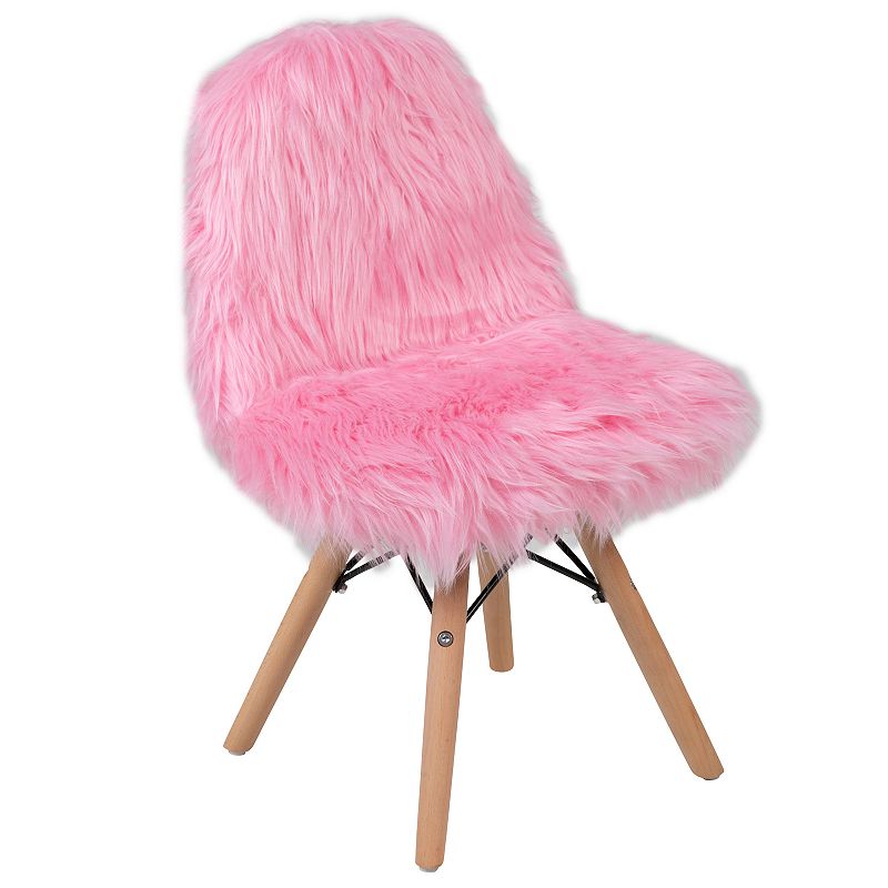 60988104 Kids Flash Furniture Faux Fur Accent Chair, Pink sku 60988104