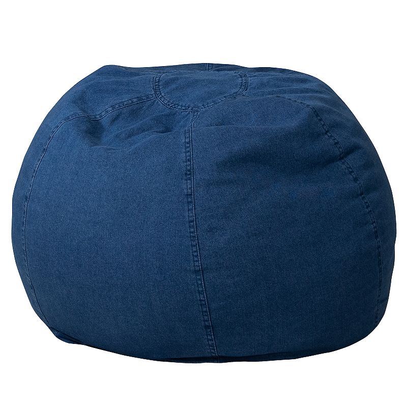 Flash Furniture Small Solid Refillable Bean Bag Chair, Blue