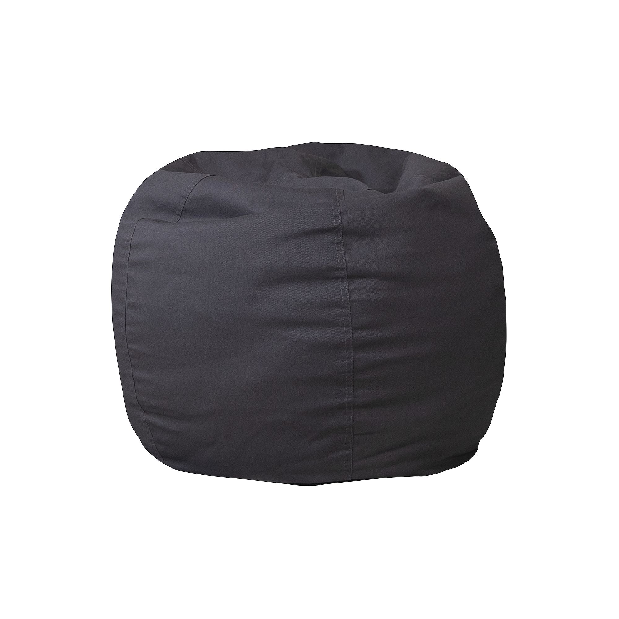 Flash Furniture Small Solid Refillable Bean Bag Chair, Gray