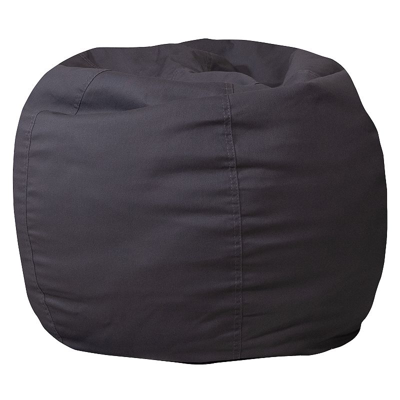 Flash Furniture Small Solid Refillable Bean Bag Chair, Grey