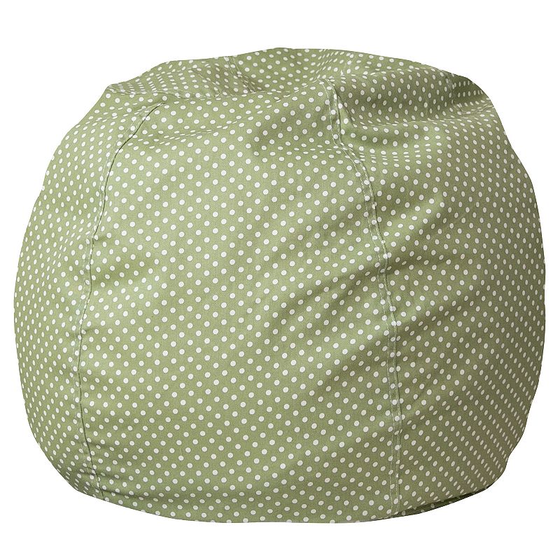 Flash Furniture Small Solid Refillable Bean Bag Chair, Green