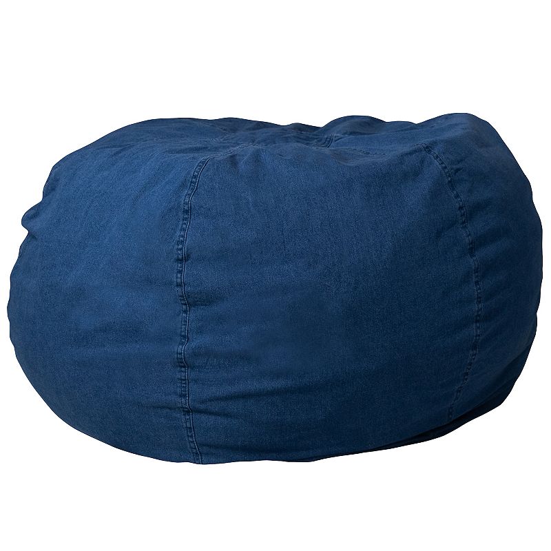 Flash Furniture Oversized Refillable Bean Bag Chair, Blue