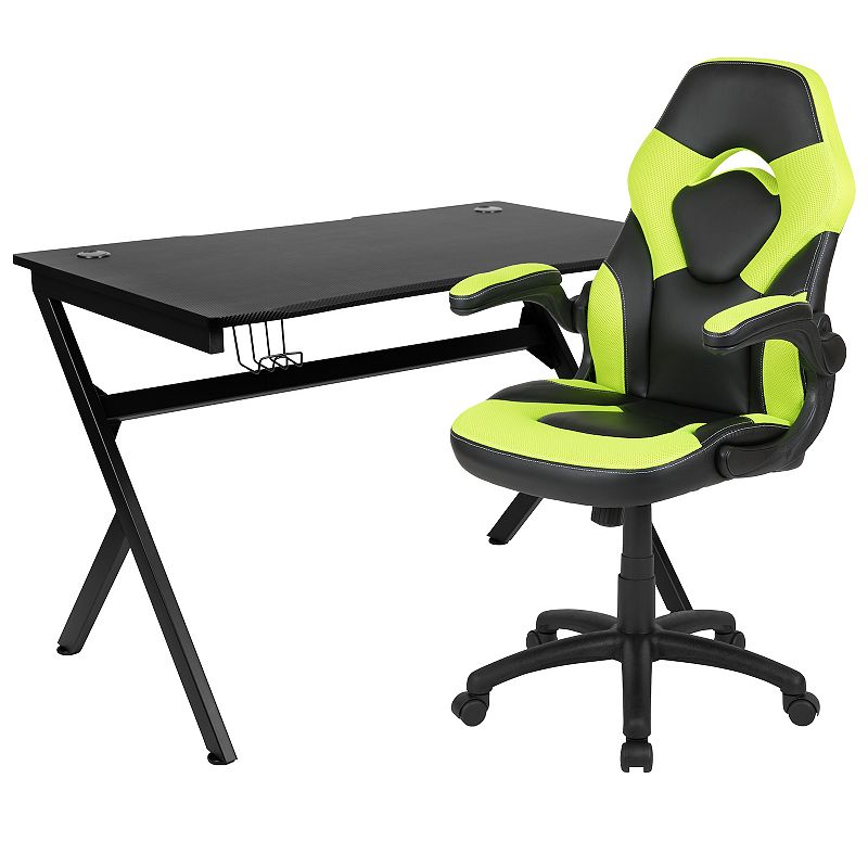 71541802 Flash Furniture Cup Holder Gaming Desk & Racing De sku 71541802
