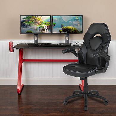Flash Furniture Red Gaming Desk & Racing Desk Chair 2-piece Set