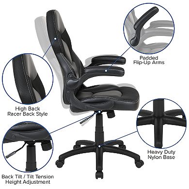 Flash Furniture Monitor Stand Gaming Desk & Racing Desk Chair 2-piece Set