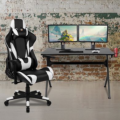 Flash Furniture Gaming Desk & Reclining Gaming Chair 2-piece Set