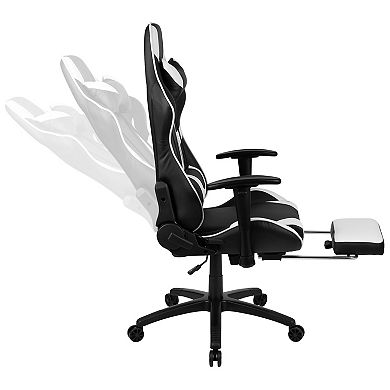 Flash Furniture Gaming Desk & Footrest Reclining Gaming Desk Chair 2-piece Set