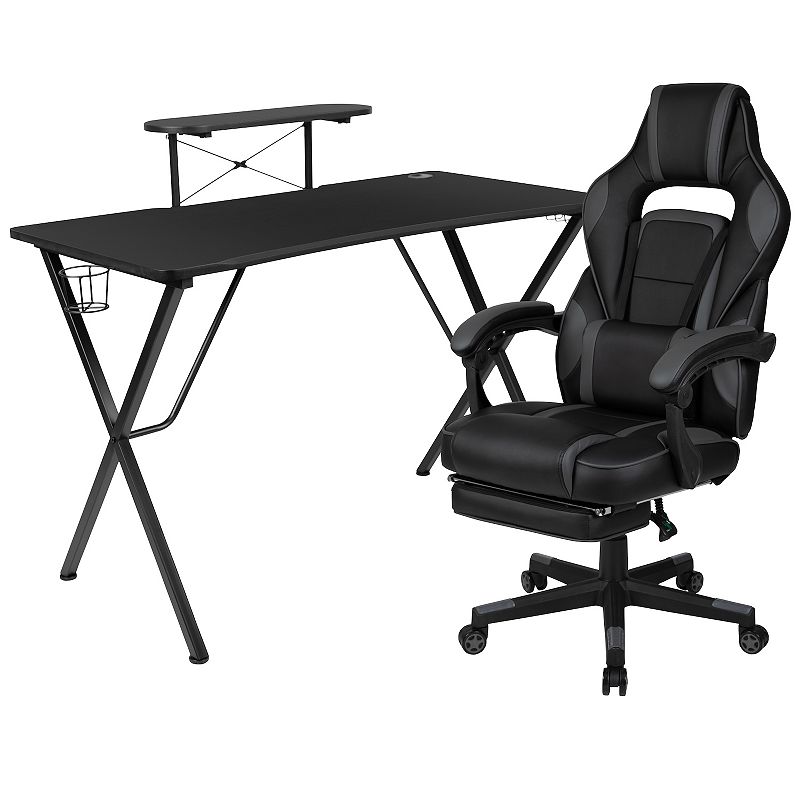 34106810 Flash Furniture Black Gaming Desk & Reclining Back sku 34106810