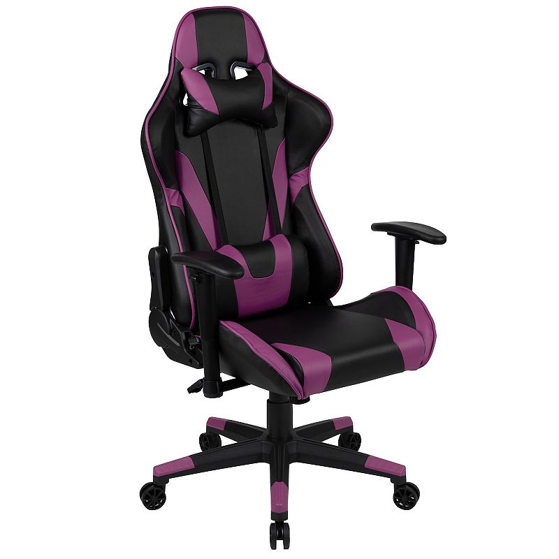 Flash Furniture X20 Gaming Racing Office Ergonomic Computer Chair, Purple