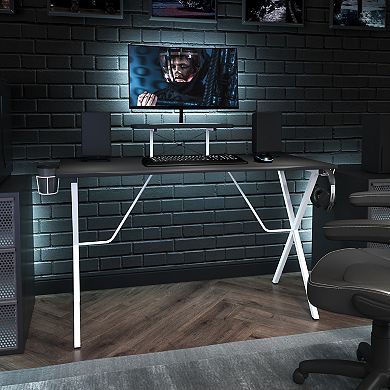 Flash Furniture Monitor Stand Gaming Desk
