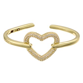 Sterling Silver Cubic Zirconia Heart Halo Stacking Ring