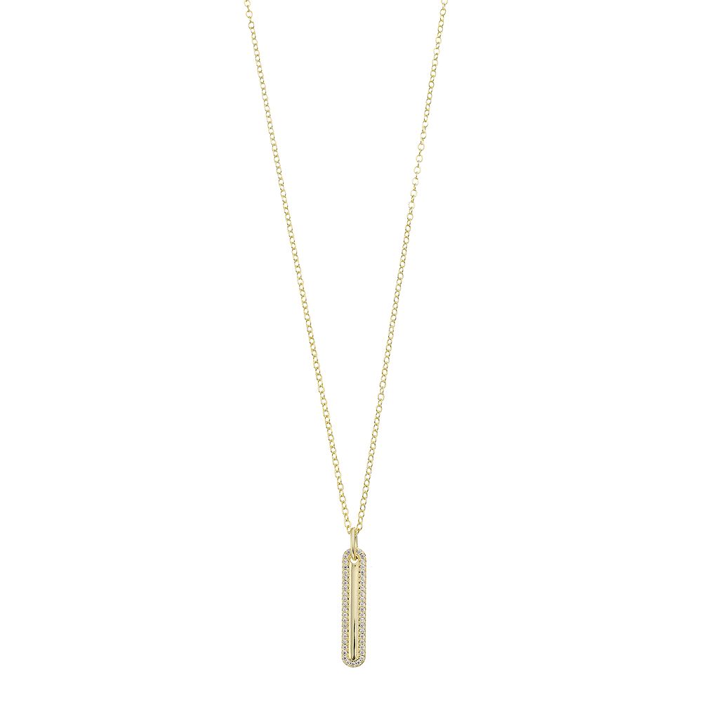 Sterling Silver Multicoloured Cubic Zirconia Pendant On Chain main image 0