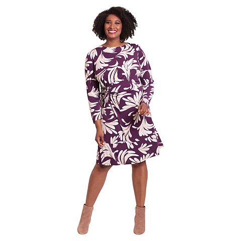 Женские платья London Plus Size London Times Side Twist Flounce Dress