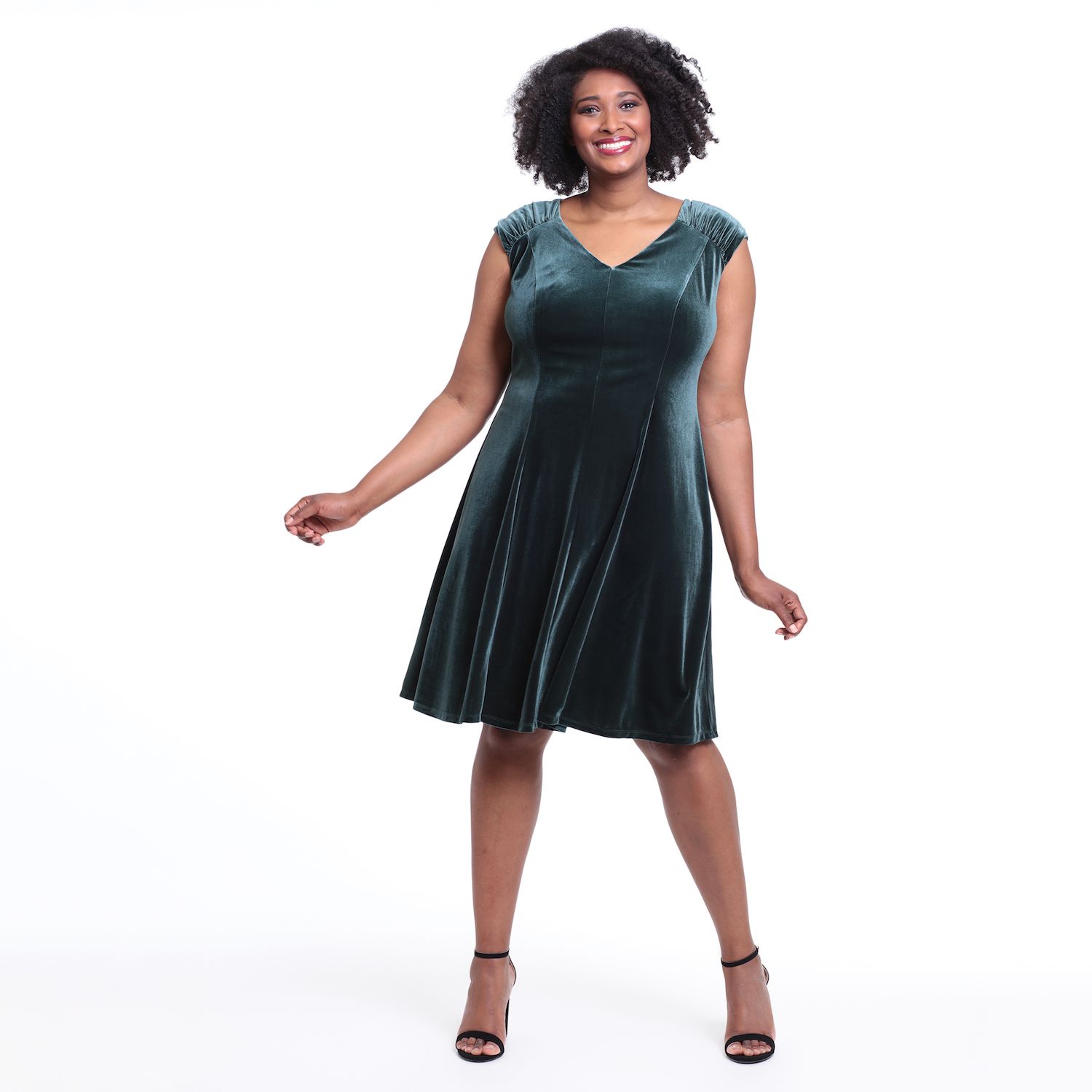 Женские платья London Times Plus Size London Times V-Neck Fit & Flare Dress