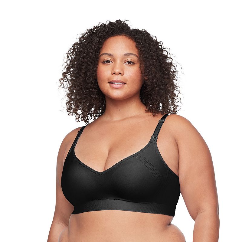 Warners Easy Does It Wireless Lift Convertible Comfort Bra RN0131A, Women's, Size: 3XL, Black